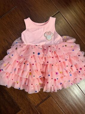 Pink Star Ruffle Tulle Dress for Girls